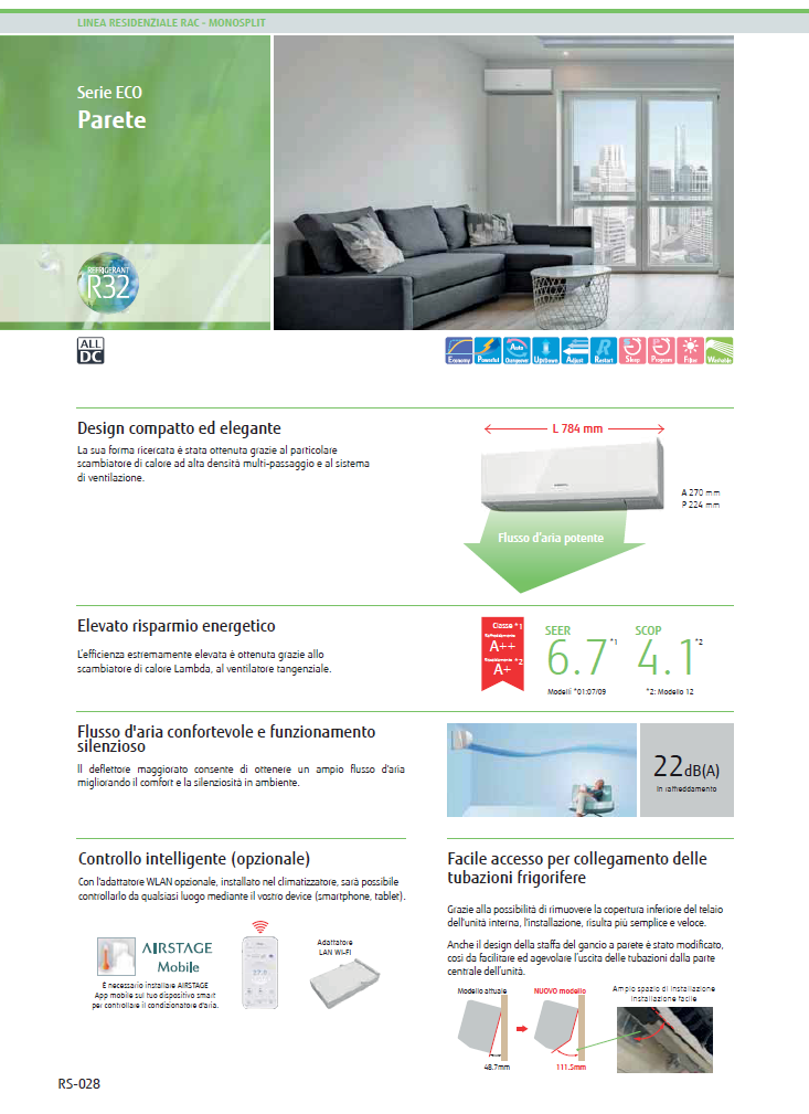 Sistema Mono residenziale ASHH07KLTA General Fujitsu